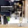 Trombon Miniatura Trombone Ornament Miniature Musical Instrument Trombone Model With Supoort And Case For Dollhouse Music Room Decoration view 4