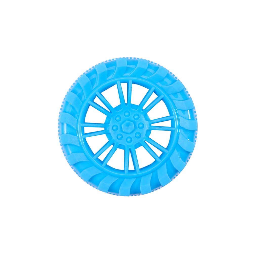 MroMax 55x12mm RC Cars Wheels, 1Pack Blue Toys Wheels, 2mm Dia Shaft Plastic Model Wheels for DIY Toy, RC Car, Truck, Boat and Helicopter Model Part