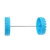 MroMax 55x12mm RC Cars Wheels, 1Pack Blue Toys Wheels, 2mm Dia Shaft Plastic Model Wheels for DIY Toy, RC Car, Truck, Boat and Helicopter Model Part view 3