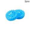 MroMax 30x8mm RC Cars Wheels, 2Packs Blue Toys Wheels, 2mm Dia Shaft Plastic Model Wheels for DIY Toy, RC Car, Truck, Boat and Helicopter Model Part view 3