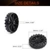 MroMax 30x8mm RC Cars Wheels, 2Packs Black Toys Wheels, 2mm Dia Shaft Plastic Model Wheels for DIY Toy, RC Car, Truck, Boat and Helicopter Model Part view 2