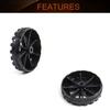 MroMax 30x8mm RC Cars Wheels, 2Packs Black Toys Wheels, 2mm Dia Shaft Plastic Model Wheels for DIY Toy, RC Car, Truck, Boat and Helicopter Model Part view 3