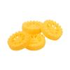 MroMax 35x9.4mm RC Cars Wheels, 4Packs Yellow Toys Wheels, 2mm Dia Shaft Plastic Model Wheels for DIY Toy, RC Car, Truck, Boat and Helicopter Model Part view 1