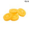 MroMax 35x9.4mm RC Cars Wheels, 4Packs Yellow Toys Wheels, 2mm Dia Shaft Plastic Model Wheels for DIY Toy, RC Car, Truck, Boat and Helicopter Model Part view 4