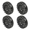 MroMax 30mm Plastic RC Car Wheel Tires DIY Model Robots 4pcs, Black view 1