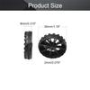 MroMax 30mm Plastic RC Car Wheel Tires DIY Model Robots 4pcs, Black view 2
