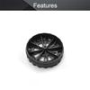 MroMax 45x12mm RC Cars Wheels, 2Packs Black Toys Wheels, 2mm Dia Shaft Plastic Model Wheels for DIY Toy, RC Car, Truck, Boat and Helicopter Model Part view 3