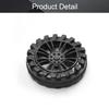 MroMax 45x12mm RC Cars Wheels, 2Packs Black Toys Wheels, 2mm Dia Shaft Plastic Model Wheels for DIY Toy, RC Car, Truck, Boat and Helicopter Model Part view 4