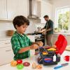 Kids Play Food Grill with Pretend Smoke Sound Light Kitchen Playset BBQ Accessories Camping Cooking Set Barbecue Toddler Girl Boy Toy 2 3 4 5 6 Year Old 4-8 Birthday Kid Toy Idea view 4