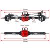 QUE-T Alloy Front Axle & Rear Axle for 1:10 Axial SCX10II AX90046 RC Crawler Car view 2