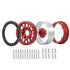 QUE-T 4pcs 1/10 Scale 1.9" Metal Beadlock Wheel Rims for RC Crawler Axial SCX10 RedCat TRX-4 D90 (Black & Red) view 4