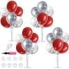 TONIFUL 4 Centerpieces Table Stand,Red Sliver Balloon Stand for Christmas,Birthday,Wedding,Anniversary, Graduation Decorations,Valentine's Day,New Year 2026 view 1