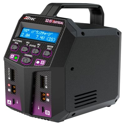 Hitec Multiplex Japan 44298 Multi Charger X2 AC Plus Vertical