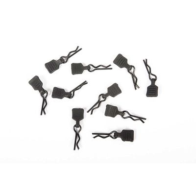 Axial 3mm Body Clip with Tab, Black (10), AXI206000 Small