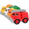 Cosntructive Playthings Set of Four Extra-Large Chunky Community Vehicles Each Measuring 6" W. x 9 1/2" D. x 7" H. for Ages 18 Months and Up view 2