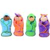 Constructive Playthings Swaddle Soft Baby Doll Toys with Matching Pockets, Multicultural Dolls, Daycare Essentials, Circle Time, Hook and Loop Closure, All Ages, Multicolor, Set of 4 view 1