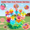 FUNZBO Flower Garden Building Toys Set - Birthday Gifts for Age 2 3 4 5 6 Years Old Girls, STEM Montessori Educational Toy for Toddler Kids, Sorting & Stacking Spring Gardening Set view 4