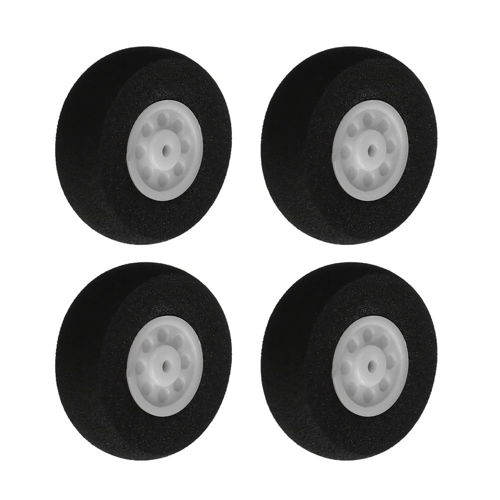 MroMax RC Airplane Wheels 1.18" Dia,4Pcs Foam Wheel Replacement for DIY RC Model Plane Aircraft