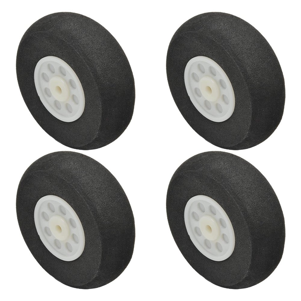 MroMax RC Airplane Wheels 1.97" Dia,4Pcs Foam Wheel Replacement for DIY RC Model Plane Aircraft