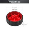MroMax 30x11mm RC Cars Wheels, 1Pack Black Red Toys Wheels, 2mm Dia Shaft Plastic Model Wheels for DIY Toy, RC Car, Truck, Boat and Helicopter Model Part view 2