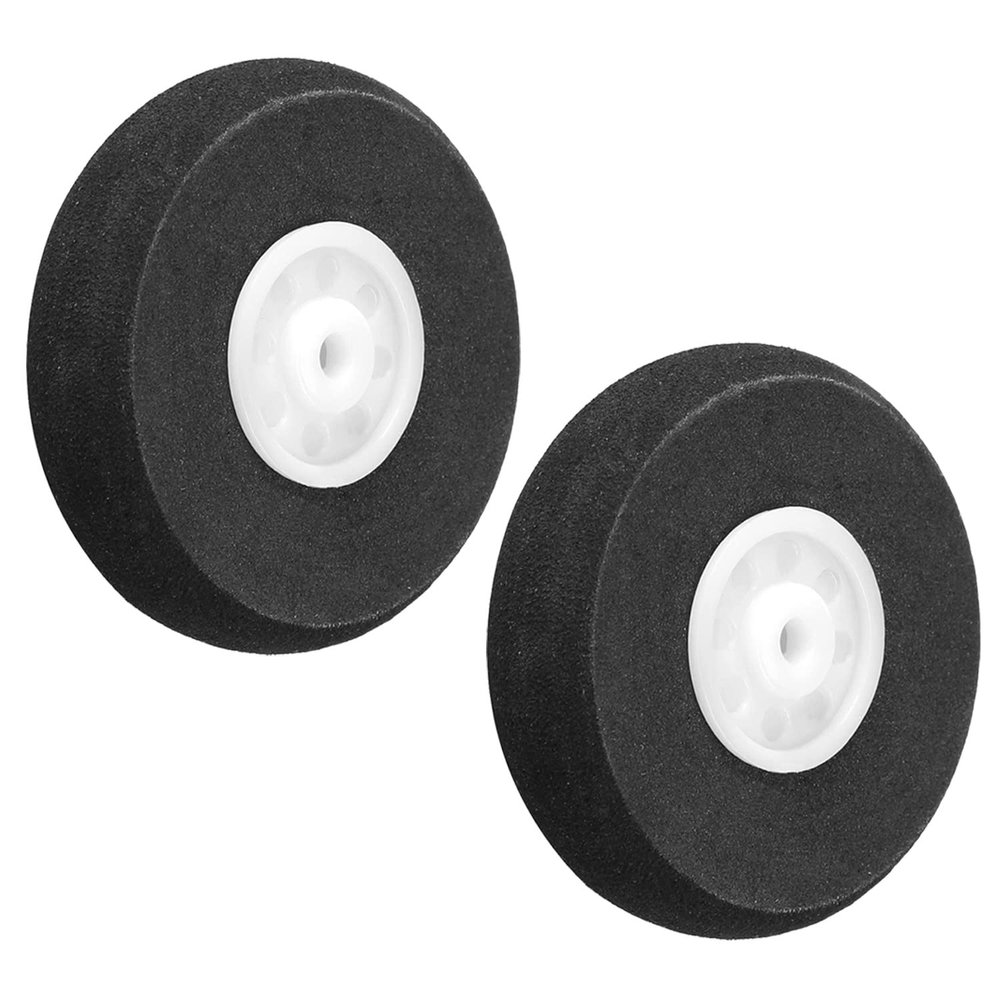 MroMax RC Airplane Wheels 1.57" Dia,2Pcs Foam Wheel Replacement for DIY RC Model Plane Aircraft