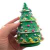 Needzo Hand Carved and Painted Russian Christmas Tree Nesting Doll, Surprise, Santa Claus Snowman, Beaded Tree 5 1/4 Inch view 4