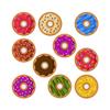 10 Yummy Little Donuts Felt Play Art Set Flannel Board Story Storyboard Pieces view 1