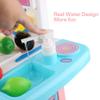 ECCRIS Toy Kitchen Playset with Pot Stove Sink Fridge Sound Light Kids Pretend Play Set view 3