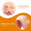 Amosfun Horror Pig Head Headgear Prom Headpiece Masquerade Animal Party Prop Animal Masquerade Head Monkey Pig Full Halloween Face view 4