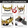 Superhero Helmet with Horns, 2021 TV Series Movie Thor Ragnarok Norse Mythology Mask Cosplay Halloween Costume Party Props (L0KI Crown -Gold) view 3