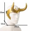 Superhero Helmet with Horns, 2021 TV Series Movie Thor Ragnarok Norse Mythology Mask Cosplay Halloween Costume Party Props (L0KI Crown -Gold) view 4