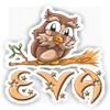 Eva Owl Sticker (Large, 14x9.8 inch) view 1