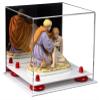 Better Display Cases Versatile Acrylic Display Case - Small Rectangle Box with Mirror, Red Risers and White Base 8.75" x 7.75" x 7" (A006-RR) view 1