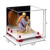 Better Display Cases Versatile Acrylic Display Case - Small Rectangle Box with Mirror, Red Risers and White Base 8.75" x 7.75" x 7" (A006-RR) view 2