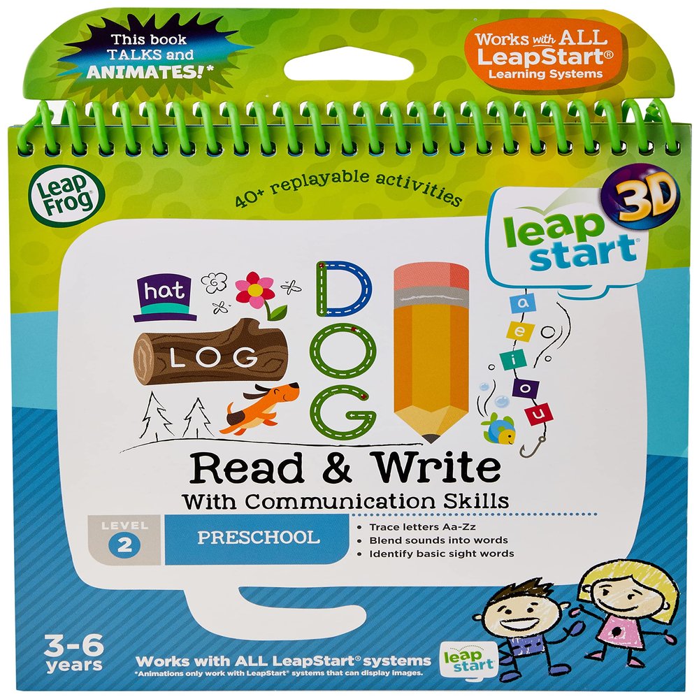 LeapFrog 461403 Read & Write 3D Activity Book, 2-5 years, Multicolour,18.7 x 17.8 x 1.8cm