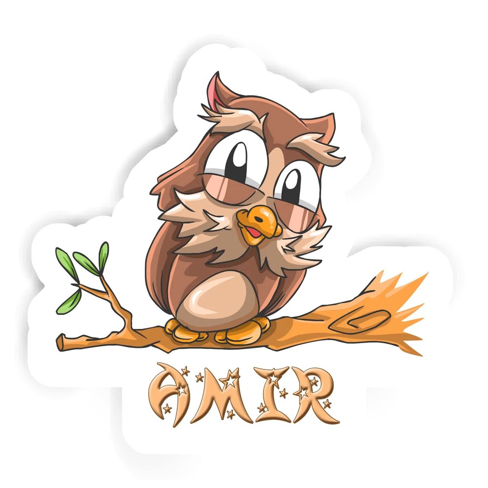 Amir Owl Sticker (Large, 14x9.8 inch)