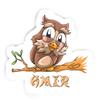 Amir Owl Sticker (Large, 14x9.8 inch) view 1