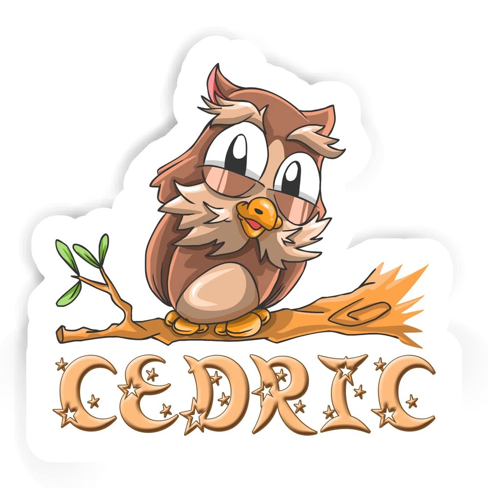 Cedric Owl Sticker (Large, 14x9.8 inch)