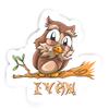 Ivan Owl Sticker (Large, 14x9.8 inch) view 1