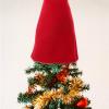 Amosfun Santa Claus Hat Christmas Tree Topper with Nose Gloves Creative Santa Hat Tree Top Decoration of The Hugger for Christmas Holiday Party Supplies 4Pcs Red view 4