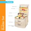 PopOhVer Builder Set - Pretend Fabric Play Builder Set Includes 39 Pieces for Boys Girls Kids- Mom's Choice Gold Award Winner view 3