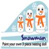 Paint Your Own Snowman Nesting Doll Kit - Creative Craft Kit for Kids view 1