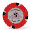 Versa Games Monaco Casino Clay Poker Chips in 13.5g - 50 Piece - (Choose Color) (Red) view 1