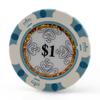 Versa Games Monte Carlo Clay Poker Chips in 13.5 Gram Weight - Pack of 50 (Choose Colors) (White) view 1