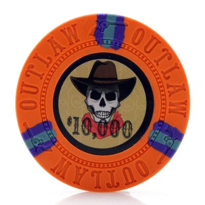 Versa Games Outlaw Clay Poker Chips in 13g - Pack of 50 (Choose Colors) (Orange)