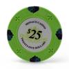 Versa Games Monaco Casino Clay Poker Chips in 13.5g - 50 Piece - (Choose Color) (Green) view 1