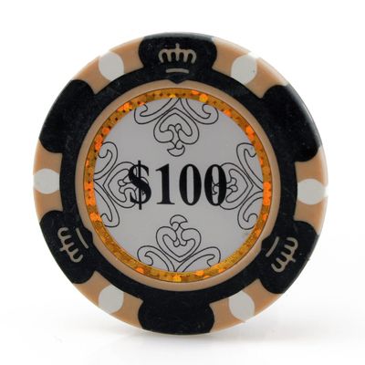 Versa Games Monte Carlo Clay Poker Chips in 13.5 Gram Weight - Pack of 50 (Choose Colors) (Black)