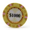 Versa Games Monte Carlo Clay Poker Chips in 13.5 Gram Weight - Pack of 50 (Choose Colors) (Yellow) view 1