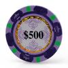 Versa Games Monte Carlo Clay Poker Chips in 13.5 Gram Weight - Pack of 50 (Choose Colors) (Purple) view 1