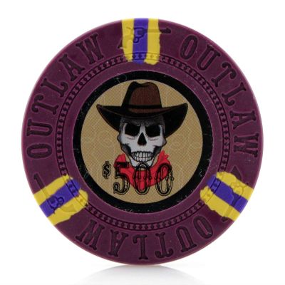Versa Games Outlaw Clay Poker Chips in 13g - Pack of 50 (Choose Colors) (Purple)